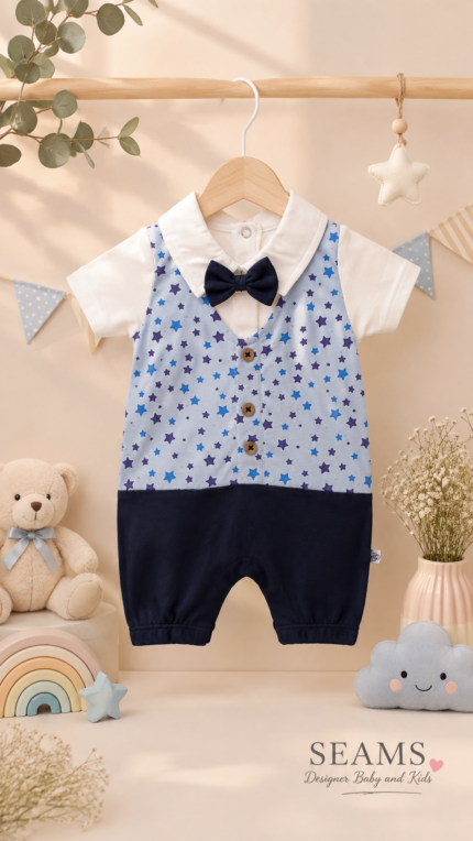 Little Star Gentleman Romper (0–3 Months)