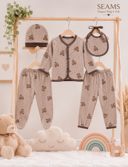 Teddy Bear Premium Newborn 5pcs Gift Set (0-3 months)